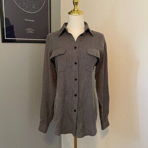 Dalia Collection Houndstooth Button-Up Shirt Blouse | Vintage-Inspired